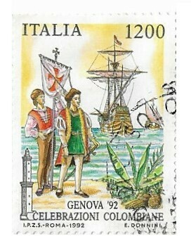 Italy / 1992 | Discovery America (1200 ₤) | Postage Stamp