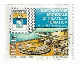 Italy / 1992 | International Stamp Exhibition (750 ₤) | Postage Stamp
