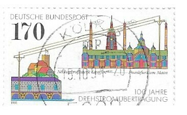 Germany / 1991 | Three-Phase Energy Transmission (170 Pf.) | Postage Stamp