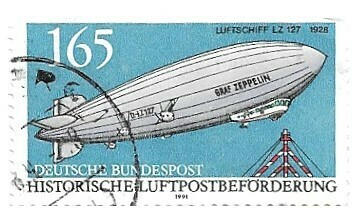 Germany / 1991 | Airship LZ-127 Graf Zeppelin (165 Pf.) | Postage Stamp