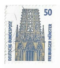 Germany / 1989 | Tower of the Freiburg Minster (50 Pf.) | Postage Stamp