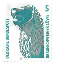 Germany / 1990 | Lion Statue, Brunswick (5 Pf.) | Postage Stamp