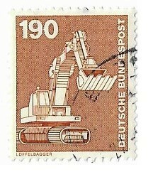 Germany / 1982 | Excavator, Mechanical Shovel (190 Pf.) | Postage Stamp