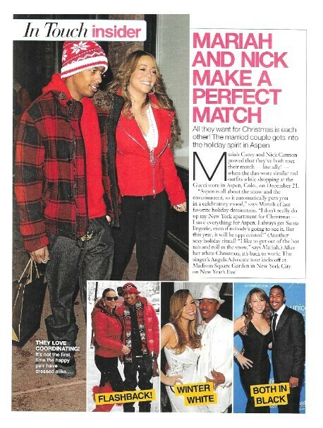 Carey, Mariah / Mariah and Nick Make a Perfect Match | Magazine Article with 4 Photos | January 2010