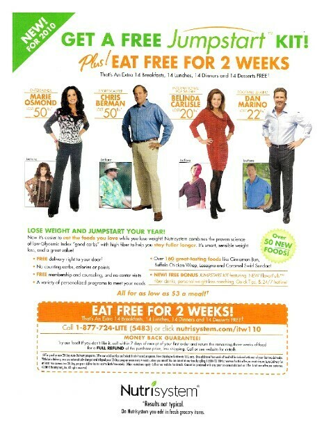Carlisle, Belinda / Nutrisystem - Get a Free Jumstart Kit! | Magazine Ad | January 2010 | with Others