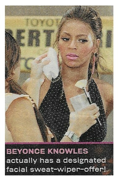 Beyonce / Actually Has a Designated Facial Sweat-Wiper-Offer! | Magazine Photo | February 2004