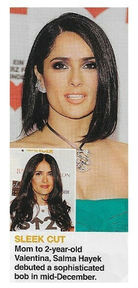 Hayek, Salma / Sleek Cut | 2 Magazine Photos | January 2010