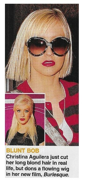 Aguilera, Christina / Blunt Bob | 2 Magazine Photos | January 2010