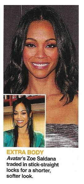 Saldana, Zoe / Extra Body | 2 Magazine Photos | January 2010