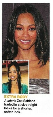 Saldana, Zoe / Extra Body | 2 Magazine Photos | January 2010
