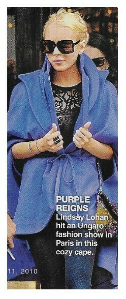 Lohan, Lindsay / Purple Reigns | Magazine Photo | January 2010