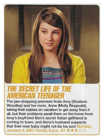 Woodley, Shailene / The Secret Life of the American Teenager | January 2010