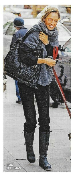 Thurman, Uma / With Eldridge Bag Designed by Donna Karan | January 2010