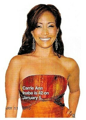 Inaba, Carrie Ann / Carrie Ann Inaba is 42 on January 5 | January 2010