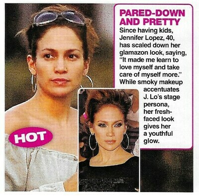 Lopez, Jennifer / Pared-Down and Pretty | 2 Magazine Photos | January 2010