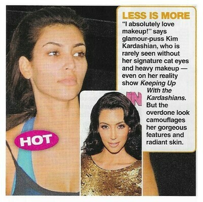 Kardashian, Kim / Less Is More | 2 Magazine Photos with Caption | January 2010