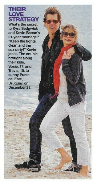 Bacon, Kevin / Their Love Strategy | Magazine Photo with Caption | January 2010 | with Kyra Sedgwick