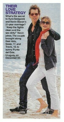 Bacon, Kevin / Their Love Strategy | Magazine Photo with Caption | January 2010 | with Kyra Sedgwick