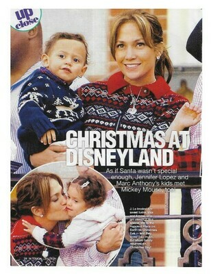 Lopez, Jennifer / Christmas At Disneyland | 5 Magazine Photos with Captions | January 2010 | with Marc Anthony