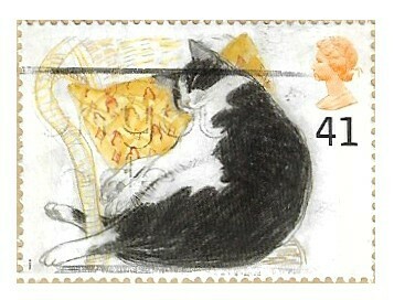 Great Britain / 1995 | Fred (Black and White Cats) (41 p) | Postage Stamp