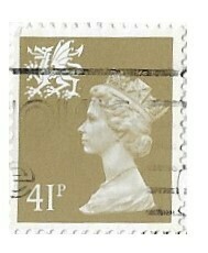 Great Britain / 1993 | Queen Elizabeth II - Machin Portrait (41 p) | Postage Stamp | Wales
