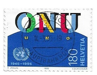 Switzerland / 1995 | Stylized Globe (180 ct) | Postage Stamp