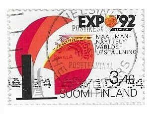Finland / 1992 | Finnish Exposition Pavilion (3.40 mk) | Postage Stamp