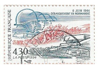 France / 1994 | 50th Anniversary of the Normandy Landings (4.30 ₣) | Postage Stamp