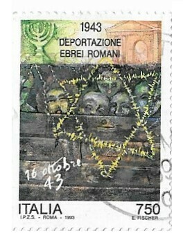 Italy / 1993 | Deportation of Roman Jews (750 ₤) | Postage Stamp