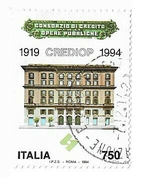 Italy / 1994 | 75 Years From Foundation Crediop (750 ₤) | Postage Stamp
