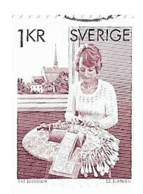 Sweden / 1976 | Bobbin Lace-Making (1 Kr.) | Postage Stamp
