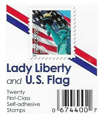 Lady Liberty and U.S. Flag / First Class USA | Sticker | December 2005