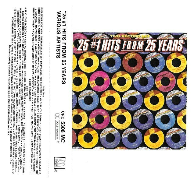 Various Artists / 25 #1 Hits From 25 Years | Motown 5308-MC | 1983