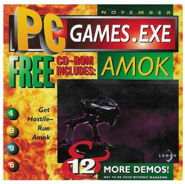 PC Games / Amok + 12 More Demos! | November 1996 | Sampler | CD-Rom