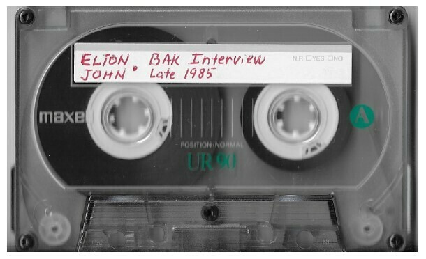 John, Elton / Baktabak Interview | Rare Cassette | 1985