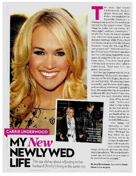 Underwood, Carrie / My New Newlywed Life | Magazine Article + 2 Photos | April 2011