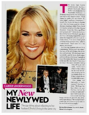 Underwood, Carrie / My New Newlywed Life | Magazine Article + 2 Photos | April 2011