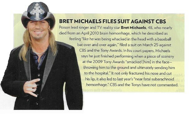 Michaels, Bret / Bret Michaels Files Suit Against CBS | Magazine Article | April 2011