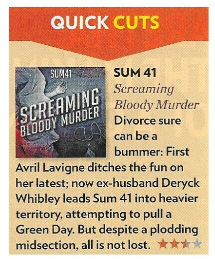 Sum 41 / Screaming Bloody Murder | Magazine Review | April 2011
