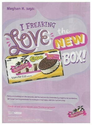 Nestle / Skinny Cow - Vanilla Ice Cream Sandwiches | Magazine Ad | April 2011