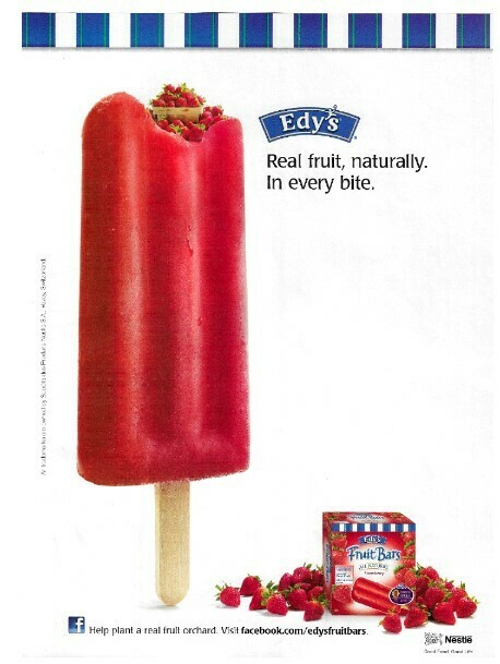Edy&#39;s / Fruit Bars (Strawberry) | Magazine Ad | April 2011