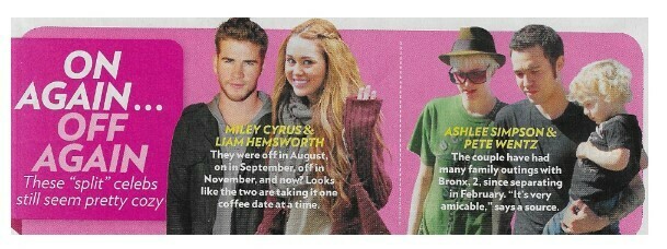 Cyrus, Miley / On Again...Off Again | Magazine Article | April 2011 | with Others