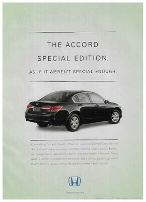 Honda / The Accord (Special Edition) | Magazine Ad | April 2011