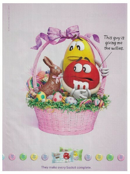 M+Ms / This Guy is Giving Me the Willies | Magazine Ad | April 2011