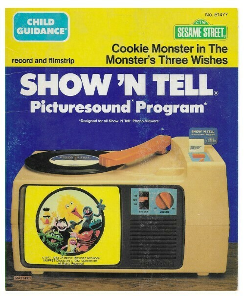 Show 'N Tell / Cookie Monster in The Monster's Three Wishes | Sesame Street 51477 | Picture Sleeve | 1983