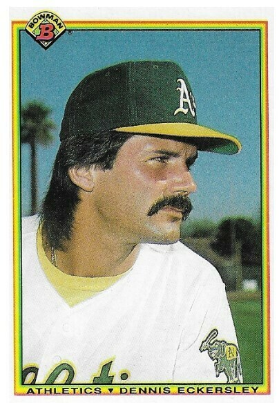 Eckersley, Dennis / Oakland Athletics | Bowman #451 | Baseball Trading Card | 1990 | Hall of Famer