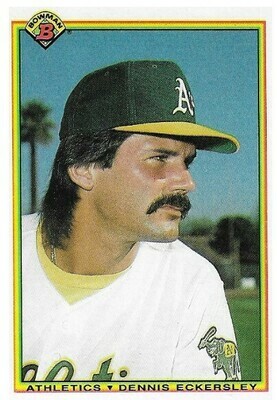 Eckersley, Dennis / Oakland Athletics | Bowman #451 | Baseball Trading Card | 1990 | Hall of Famer