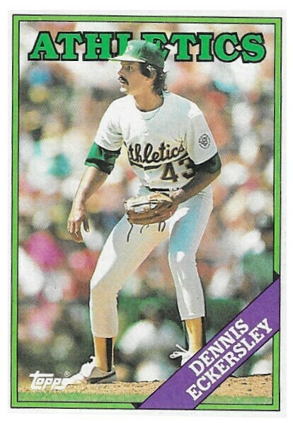 Eckersley, Dennis / Oakland Athletics | Topps #72 | Baseball Trading Card | 1988 | Hall of Famer