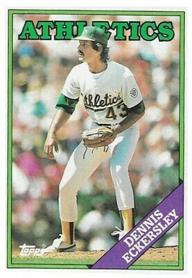 Eckersley, Dennis / Oakland Athletics | Topps #72 | Baseball Trading Card | 1988 | Hall of Famer