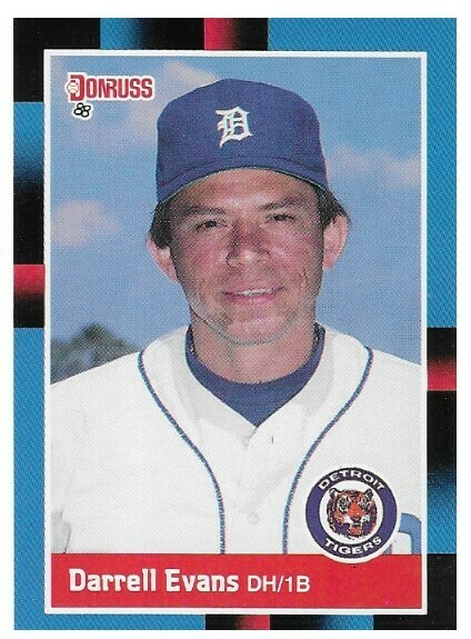 Evans, Darrell / Detroit Tigers | Donruss #250 | Baseball Trading Card | 1988
